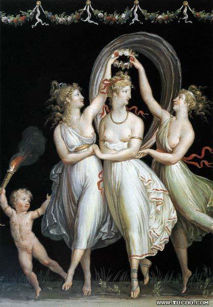 Antonio Canova The Three Graces Dancing Sweden oil painting art